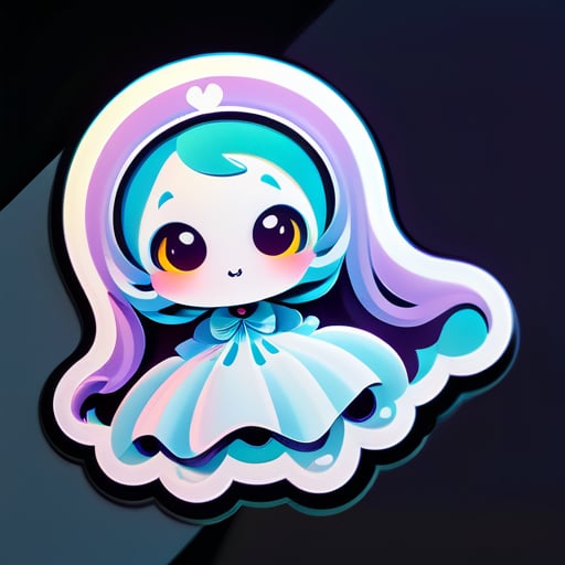 cute ghost girl sticker