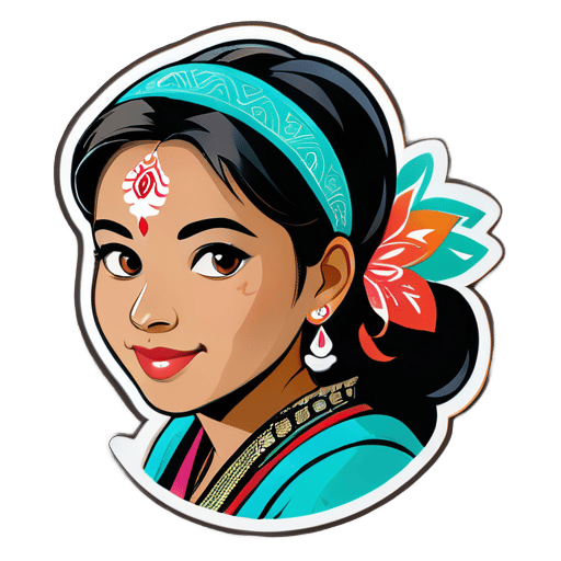 một cô gái Nepal trong độ tuổi 20 sticker