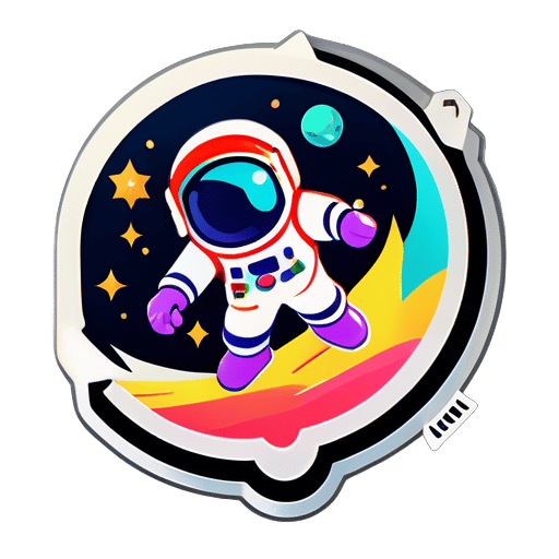 astronaute dans le style Nintendo sticker