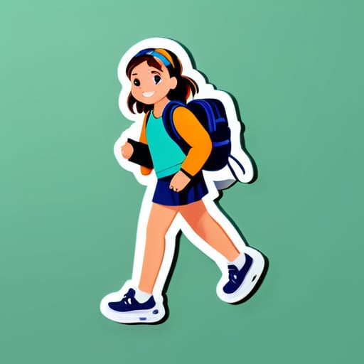 Girl going to college sticker