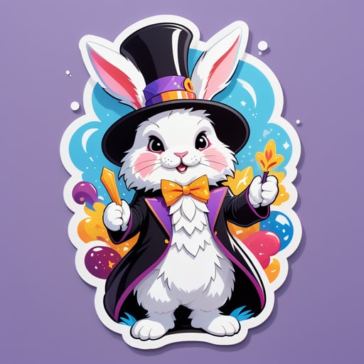 Magia de Conejo Esponjoso sticker