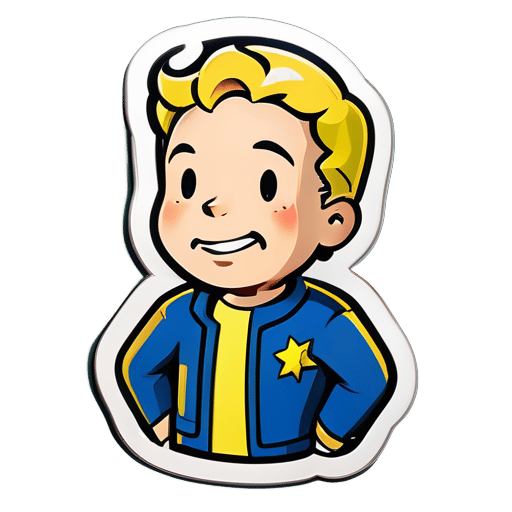 Fallout chico de la bóveda sticker