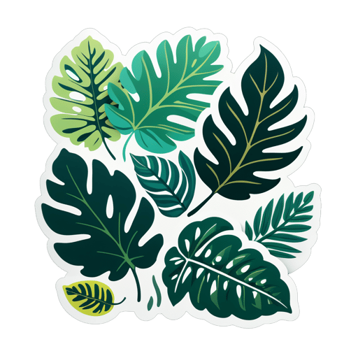Botanical Leaf Patterns sticker