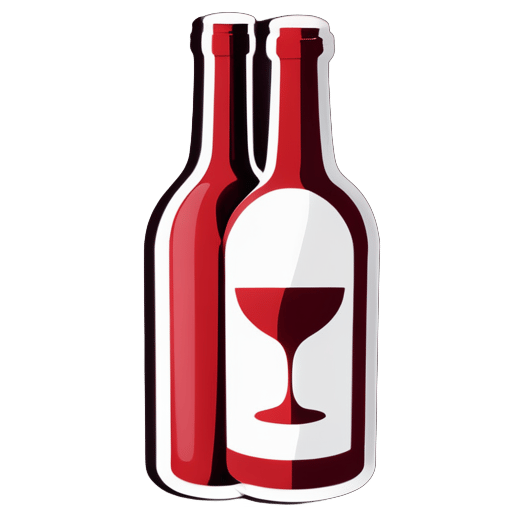 Autocollants de mariage pour bouteille de vin rouge sticker