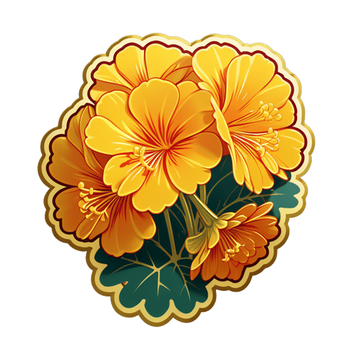 Golden Geranium Glow sticker