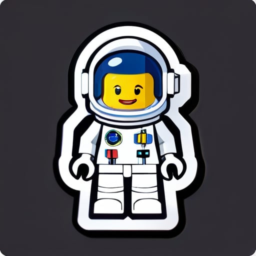 un astronauta de lego sticker