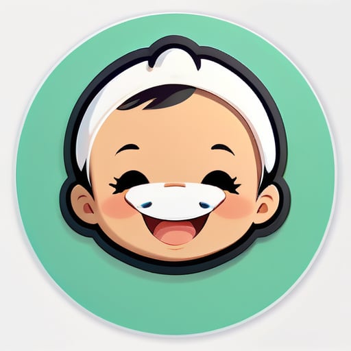 cute baby smiling
 sticker