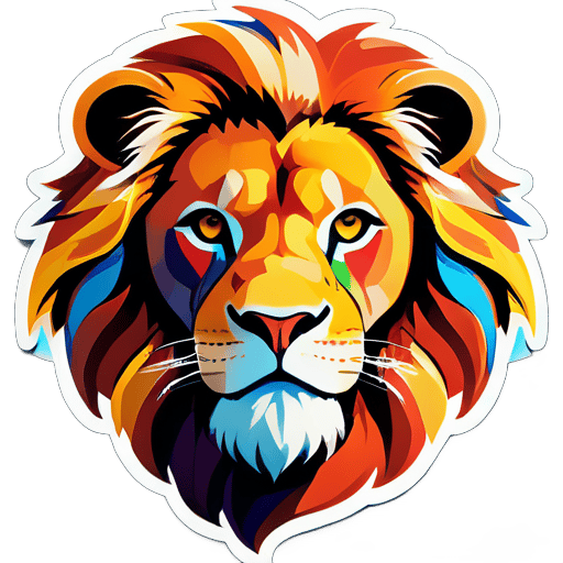 autocollant de lion sticker