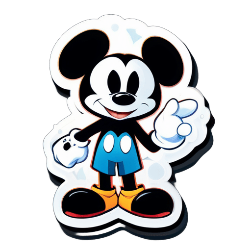Nhãn nhân vật Disney với 1 điểm trong Giáo dục Gamification sticker