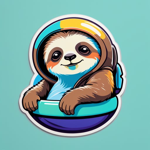 Chilled-Out Sloth sticker