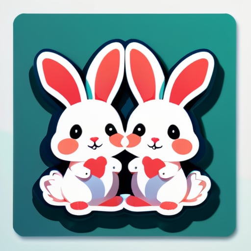 可爱的兔子 sticker