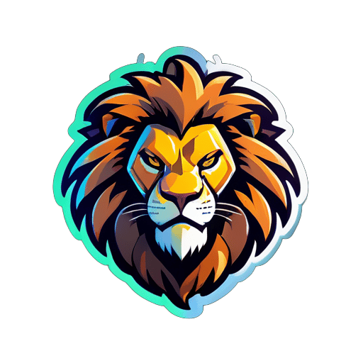 create an gaming logo of lion sticker
