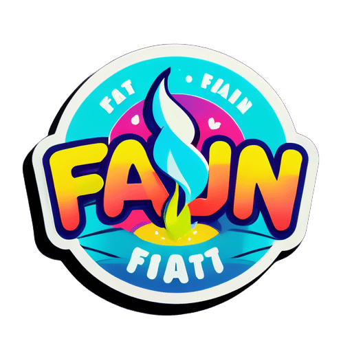 LOGO FAJN PARTY
 EN DIRECT sticker