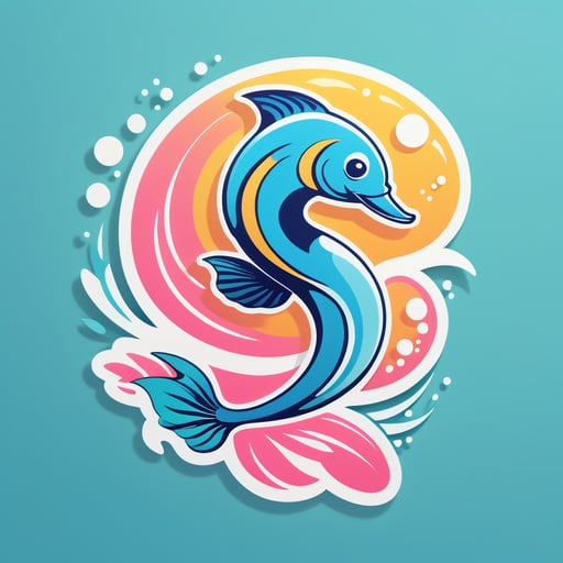 Graceful Fish Swimmer sticker
