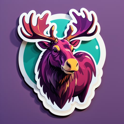 Substantial Mulberry Moose sticker
