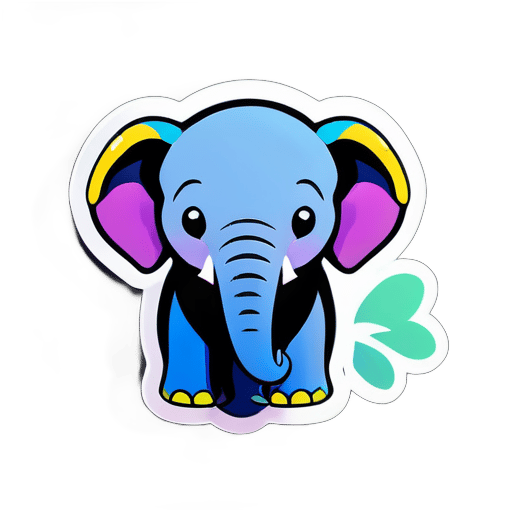 small elephant sticker