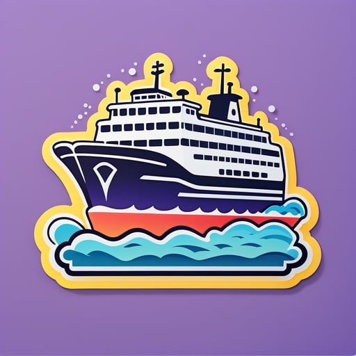 Car Ferry Boat sticker