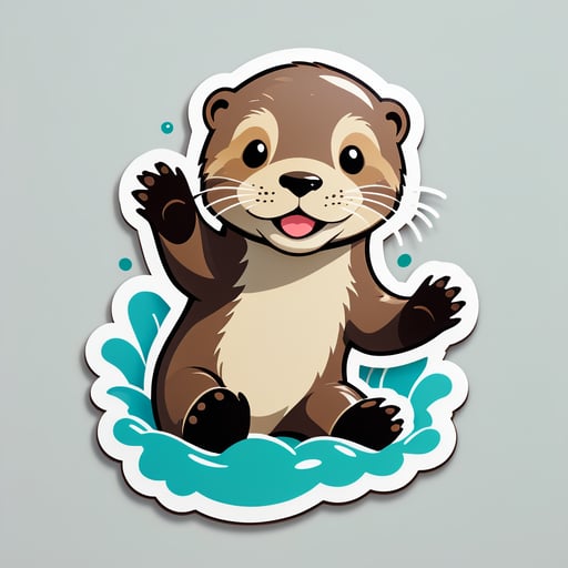 Verspielter Otter sticker