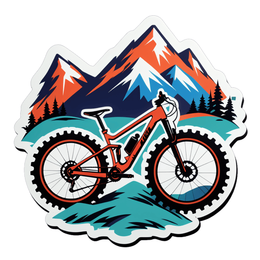 Rugged Mountain Bike sticker
