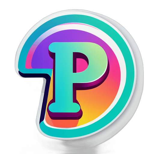 make me a website logo with the letter P favicon sticker