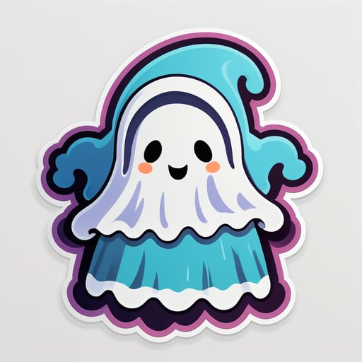 Cobertor Aconchegante Fantasma sticker