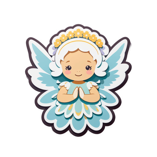 Gentle Flower Angel sticker