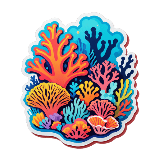 Colorful Coral Reef sticker