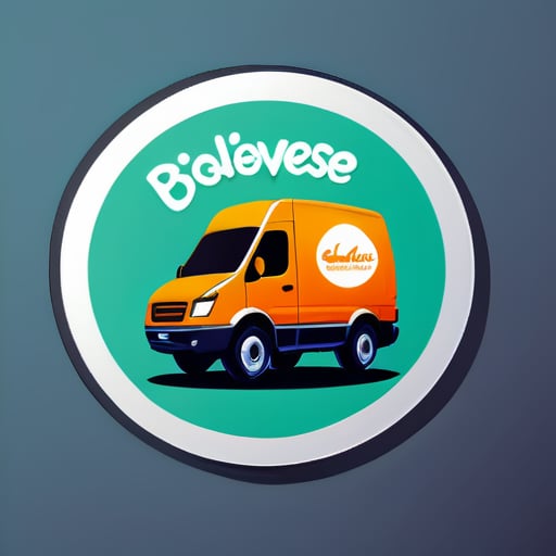 회사 DelivEase의 로고 sticker