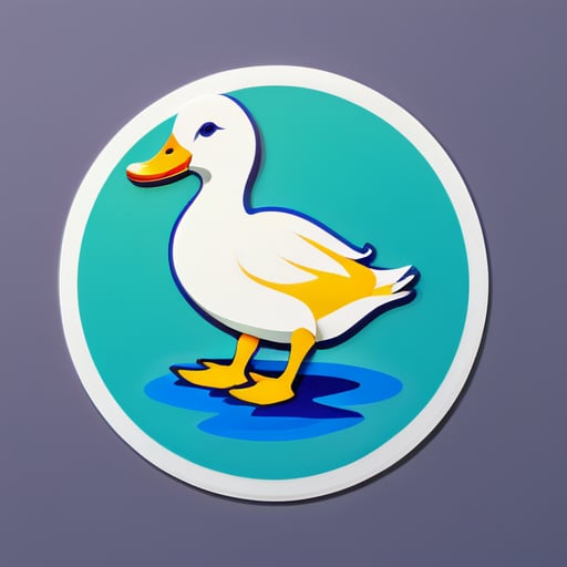 walking duck sticker