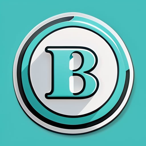 create a logo named "BLOG" in font "Bradley Hand ITC" and color should be "Turquoise" sticker