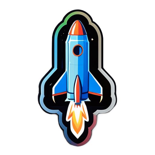 logo cho máy bay vũ trụ của máy chủ discord câu lạc bộ rocketry sticker