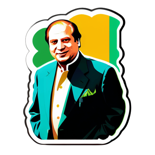 pegatina de Nawaz Sharif sticker