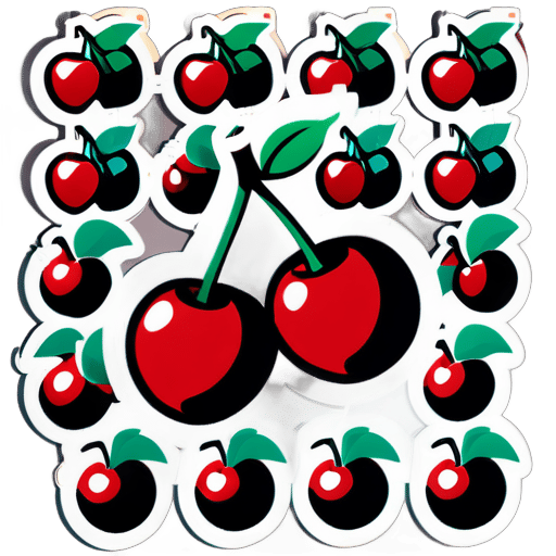 nhãn phun tanning cherry sticker