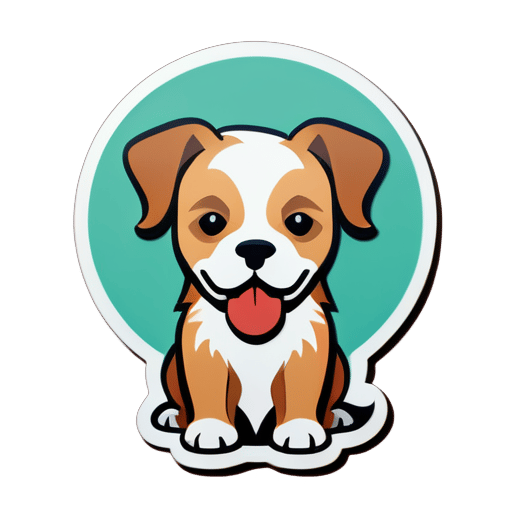 một chú chó giáng sinh sticker