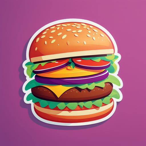 Bánh burger rau cải ngon sticker