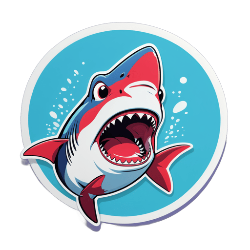 Mème du Requin Étonné sticker