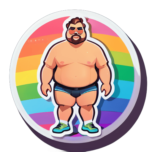 gordo gay sticker