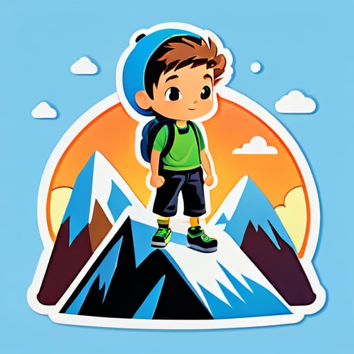 산 위의 소년 sticker