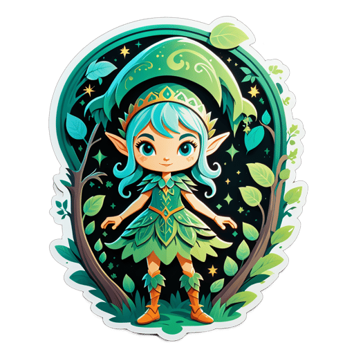 Elfo del Bosque Místico sticker