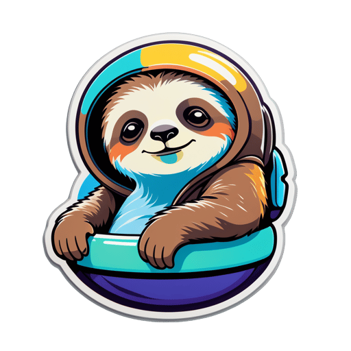 Chilled-Out Sloth sticker