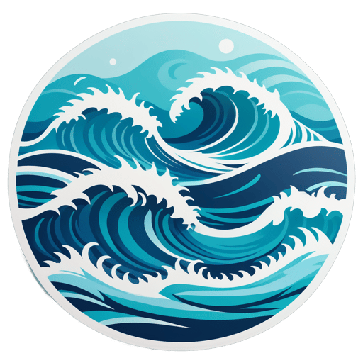 Tranquil Ocean Waves sticker