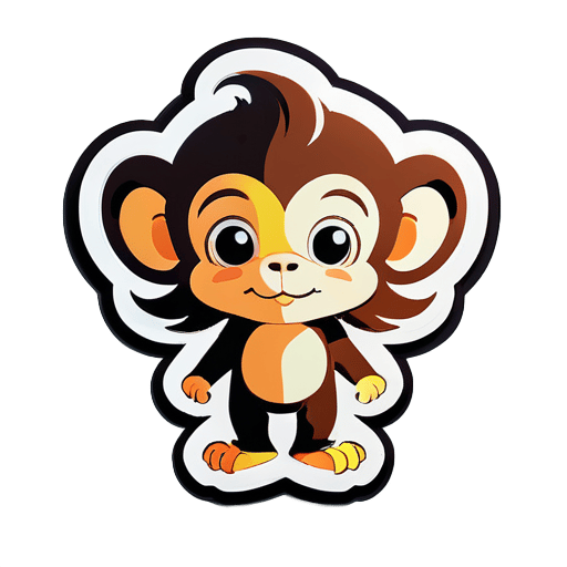 cute monkey sticker