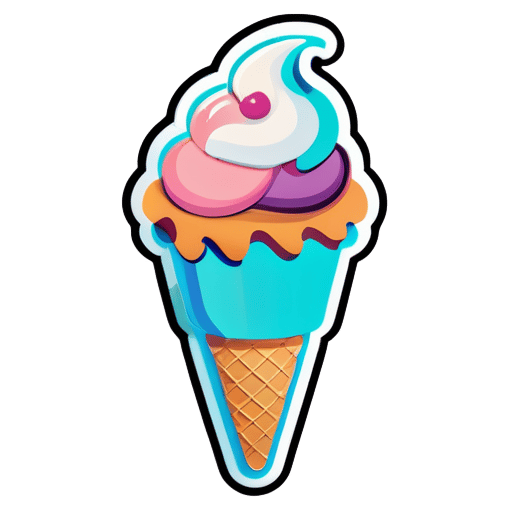 Icecream cone sticker