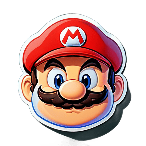 mario game without a mustaches
 sticker