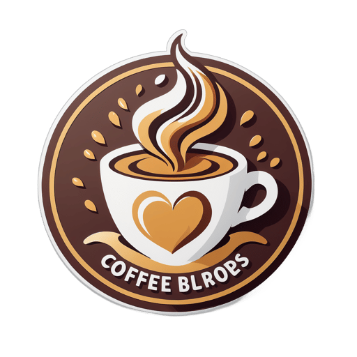 Emblème des amateurs de café sticker