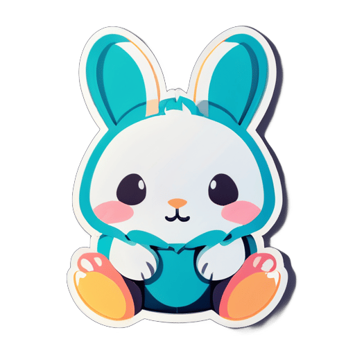 Cute rabbit sticker