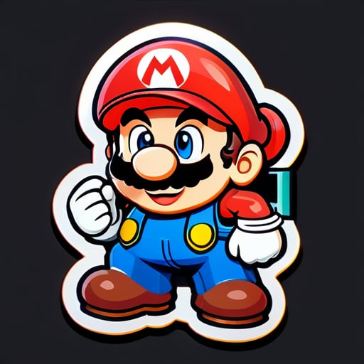astraunaut, Super Mario-Stil sticker