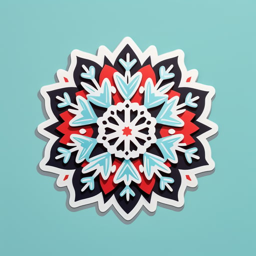 Jolly Snowflake Artist sticker