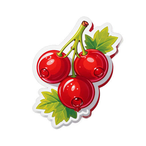 Radiante Grosella Roja sticker