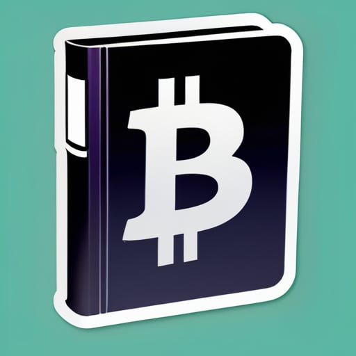 The Bitcoin logo on the front of a book sticker